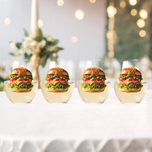 Verre À Vin Sans Pied Le cheeseburger appétissant de SlipperyJoe crousti