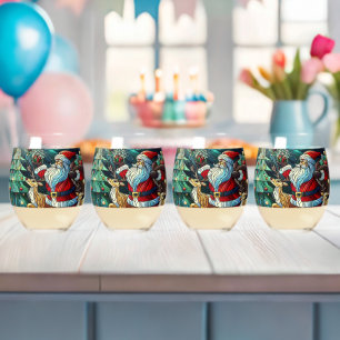 Verre À Vin Sans Pied Le Père Noël et ses dons de porteurs de rennes