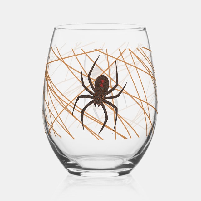 Verre À Vin Sans Pied Le Web de l'araignée (Recto)