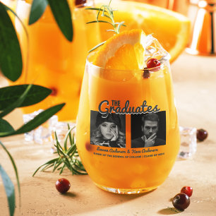 Verre À Vin Sans Pied Les diplômés   2 Partie de double graduation