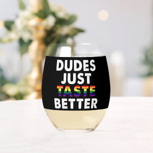 Verre À Vin Sans Pied Les mecs Goûtent une meilleure idée de cadeau Gay 