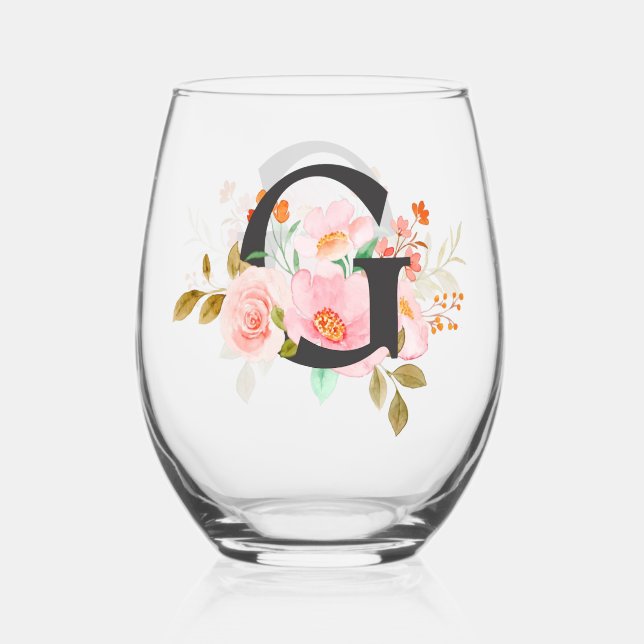 Verre À Vin Sans Pied Lettre G (Recto)