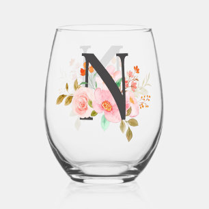 Verre à vin sans pied Lettre M