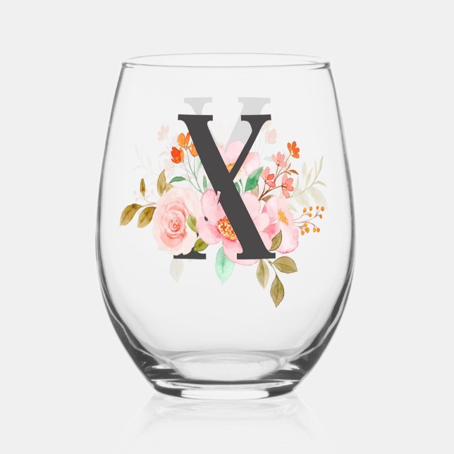 Verre À Vin Sans Pied Lettre X (Recto)