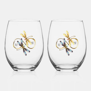 Verre À Vin Sans Pied libellule d'infini