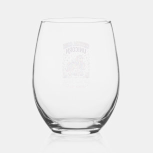 Verre À Vin Sans Pied Licorne Crystal Core Licorne Adorable Vector Desig