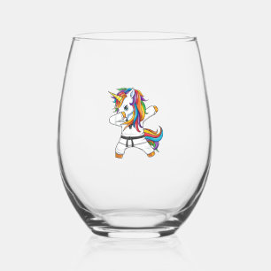 Verre À Vin Sans Pied Licorne de Dabbing Karaté Taekwondo Enfants Filles