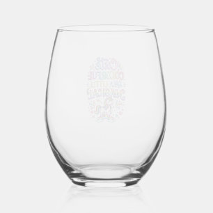 Verre À Vin Sans Pied Licorne Mignonne Colorée et un peu Magique Origina