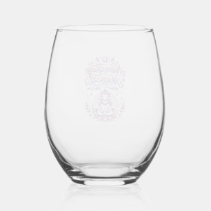 Verre À Vin Sans Pied Licorne Namastay Magique Adorable Typographie Conc