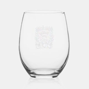 Verre À Vin Sans Pied Licorne Penguicorne Fête Vecteur Premium Vector De