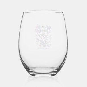 Verre À Vin Sans Pied Licorne Rockstar Licorne Charmant Vêtements Graphi