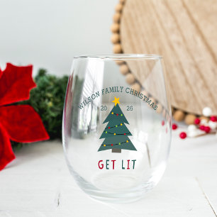 Verre À Vin Sans Pied Lit   Noël personnalisé