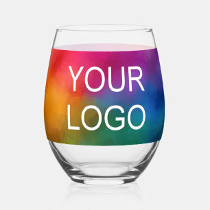 Verre À Vin Sans Pied Logo de l'entreprise Modèle personnalisé moderne t