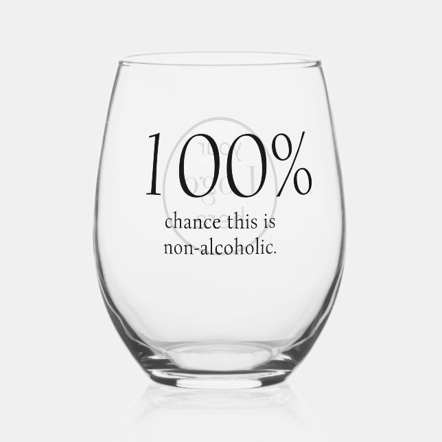 Verre À Vin Sans Pied Loisir Business Logo Sober Bar (Recto)