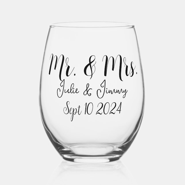 Verre À Vin Sans Pied Love Couple Red Heart Thème (Recto)