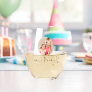 Verre À Vin Sans Pied Love You Mommy Heart Personnalisé Nom du script ph