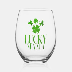 Verre à vin sans pied Lucky Mama – Joie de trèfle