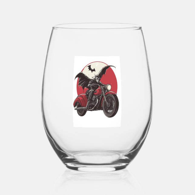 Verre À Vin Sans Pied Lune Vampire (Recto)