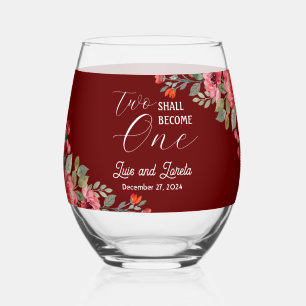 Verre À Vin Sans Pied Lunettes de Mariage de l'écriture