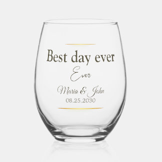 Verre À Vin Sans Pied Lunettes de mariage élégantes