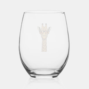Verre À Vin Sans Pied Lunettes de soleil de girafe cool Vintage Chemise