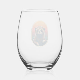 Verre À Vin Sans Pied Lunettes de soleil vintage de paresseux Art vector