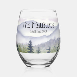 Verre À Vin Sans Pied Lunettes personnalisées Moments de montagne