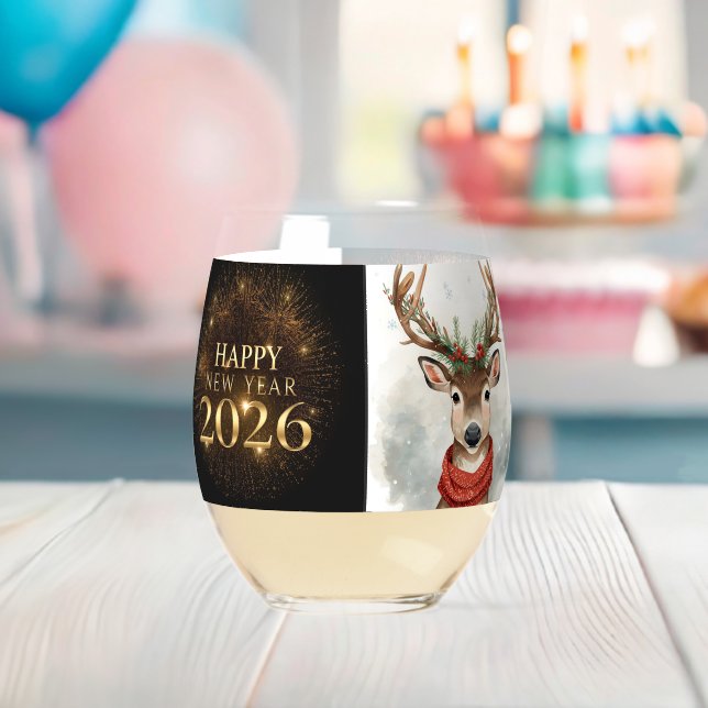 Verre À Vin Sans Pied Luxury black gold new year Wine glass (Insitu (Baby Shower))