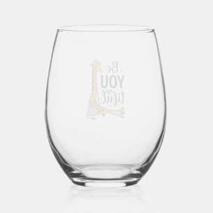 Verre À Vin Sans Pied Magnifique T-Shirt Vintage Patin à Roulettes Giraf