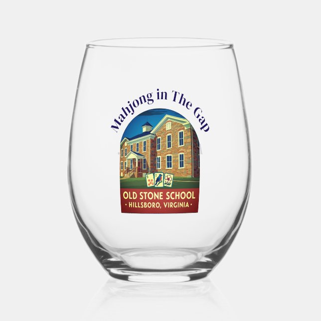 Verre À Vin Sans Pied Mahjong in the Gap - Wine Glass (Recto)