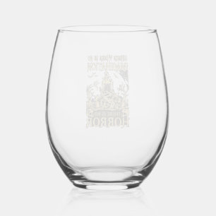 Verre À Vin Sans Pied Maison Hantée Halloween Horreur Imagination Cimeti