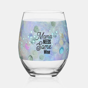 Verre À Vin Sans Pied Mama A Besoin D'Un Vin Vin Simple Verre