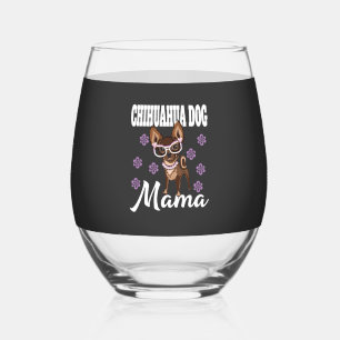 Verre À Vin Sans Pied Maman de chihuahua femme