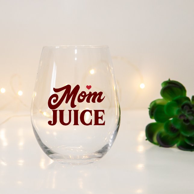 Verre À Vin Sans Pied Maman Vin Jus Verre sans pierre (Créateur téléchargé)