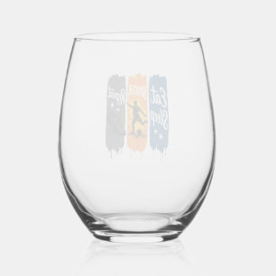 Verre À Vin Sans Pied Manger Dormir Football Répéter Conception de Maill