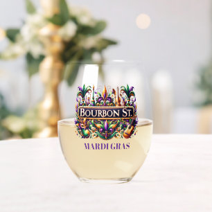 Verre À Vin Sans Pied Mardi Gras