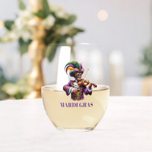 Verre À Vin Sans Pied Mardi Gras
