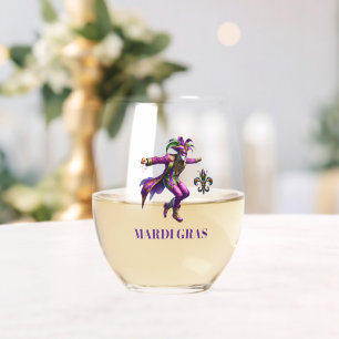 Verre À Vin Sans Pied Mardi Gras