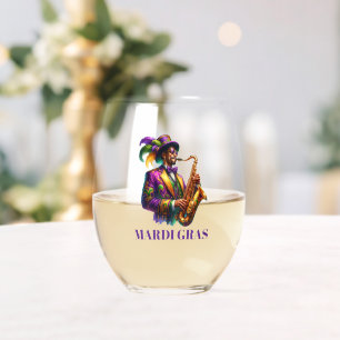 Verre À Vin Sans Pied Mardi Gras