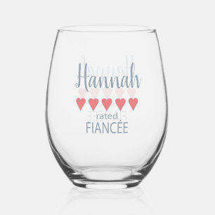 Verre À Vin Sans Pied Mariage et mariage 5 fiancée cardiaque