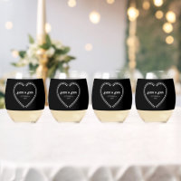 Mariage gothique minimaliste noir et blanc