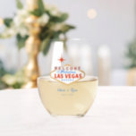 Verre À Vin Sans Pied Mariage Las Vegas<br><div class="desc">Préparez-vous pour un mariage Las Vegas mémorable avec ces verres à vin mariage personnalisables.</div>