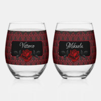 Mariage Rose gothique foncé