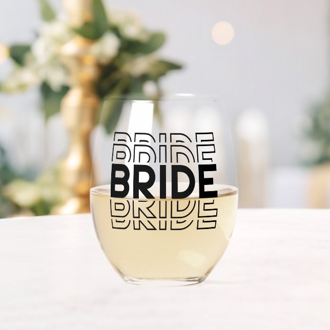 Verre À Vin Sans Pied Mariée (Insitu (Mariage))