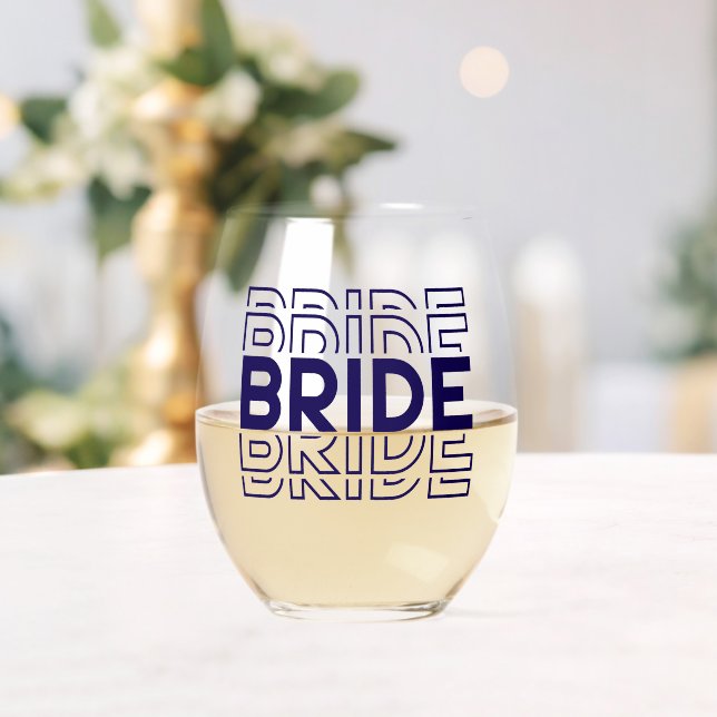 Verre À Vin Sans Pied Mariée  (Insitu (Mariage))