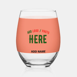 VERRE À VIN SANS PIED MARQUE MODERNE MODERNE CORAL ORANGE VÉRIFIÉE