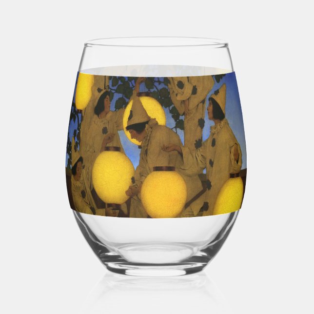 Verre À Vin Sans Pied Maxfield Parrish Les Porteuses de Lanternes 1908 V (Recto)