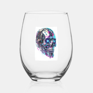 Verre À Vin Sans Pied Mechanical Skull Matrix