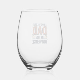 Verre À Vin Sans Pied Meilleur papa de l'univers conception vectorielle