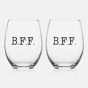 Verre À Vin Sans Pied Meilleurs amis pour toujours deux personnalisées